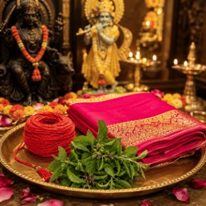 Special Combo — Trishakti Raksha Mauli, Chunari & Tulsi Arpan